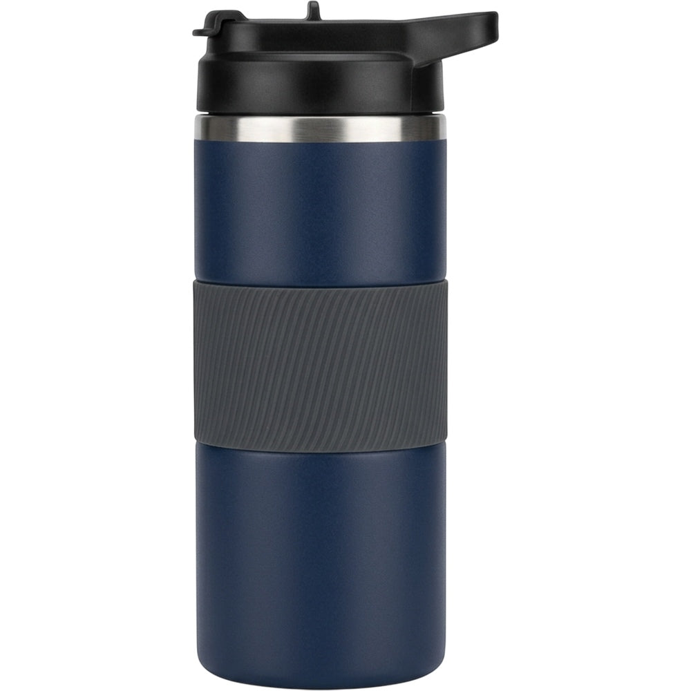 Paceru Vacuum Insulated Sports Bottle 20 fl oz Matte Navy Fold-Down Straw Lid - Product view