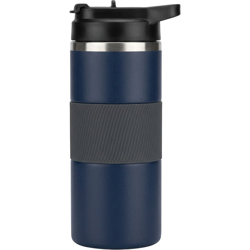 Paceru Vacuum Insulated Sports Bottle 20 fl oz Matte Navy Fold-Down Straw Lid - Product view