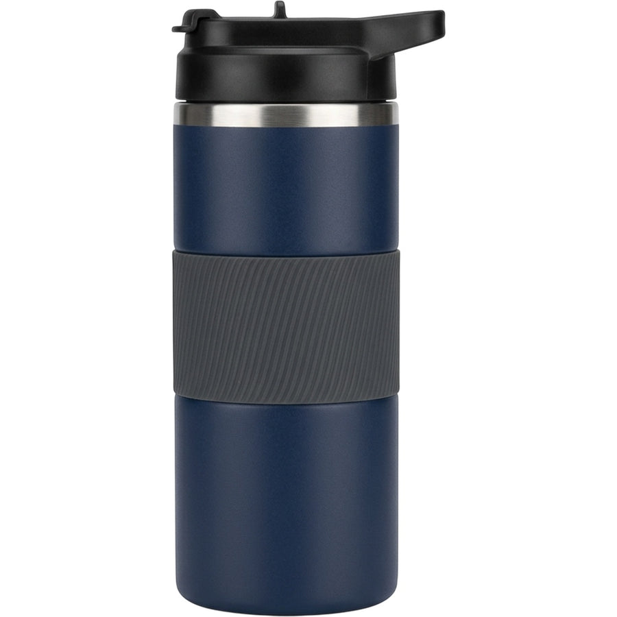Paceru Vacuum Insulated Sports Bottle 20 fl oz Matte Navy Fold-Down Straw Lid
