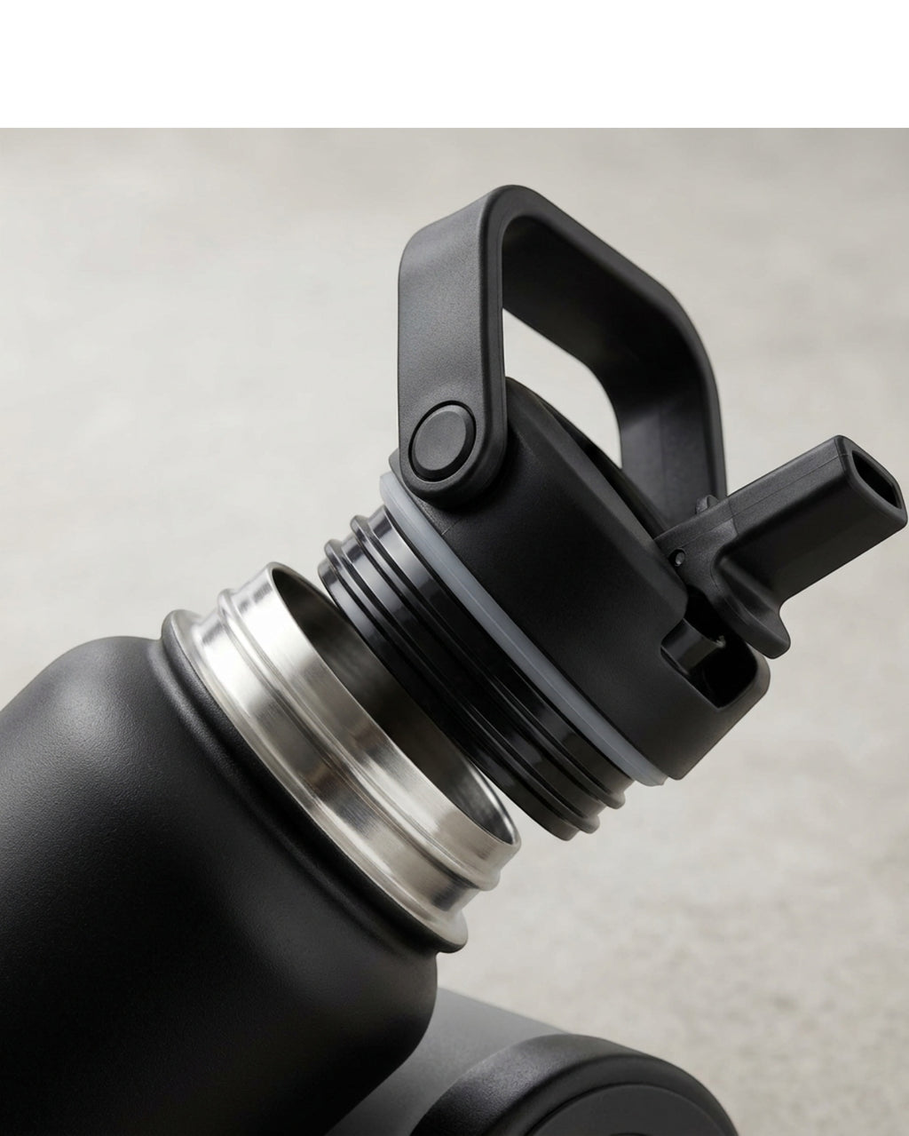 Paceru Insulated Sports Bottle Straw Lid Black 24 oz