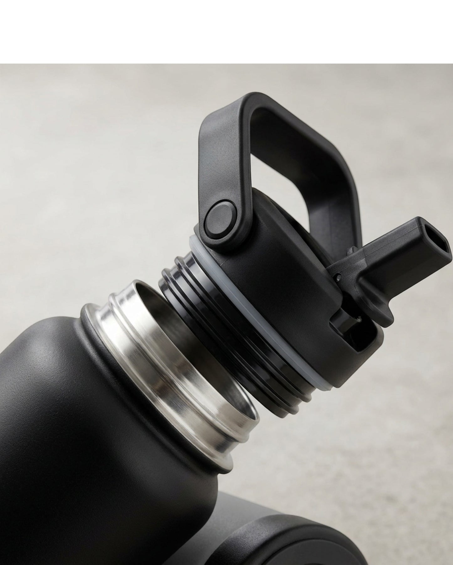 Paceru Insulated Sports Bottle Straw Lid Black 24 oz