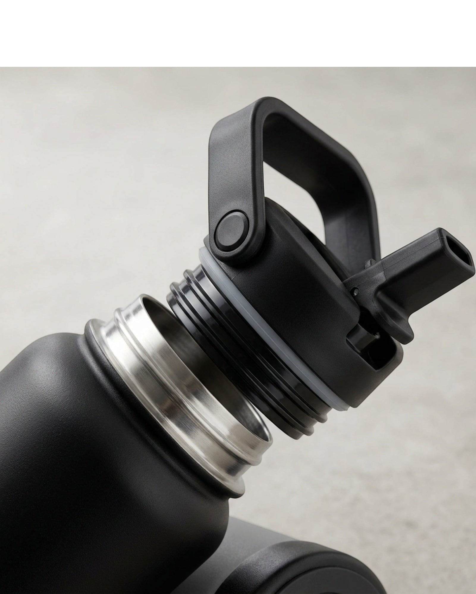 Paceru Insulated Sports Bottle Straw Lid Black 24 oz